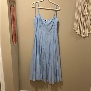 Gianni Bini Elegant Blue Spaghetti Strap Dress